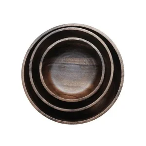 Wooden 3 Big Bowl Set