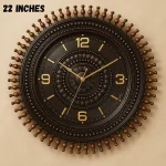 Handcrafted Wooden Round Wheel Ship Clock.... 22 inches