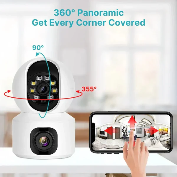 Security CCTV Camera Video Surveillance Indoor V380 PRO Smart PTZ Home Dual Lens Full Color Network IP Camera H.265 Support
